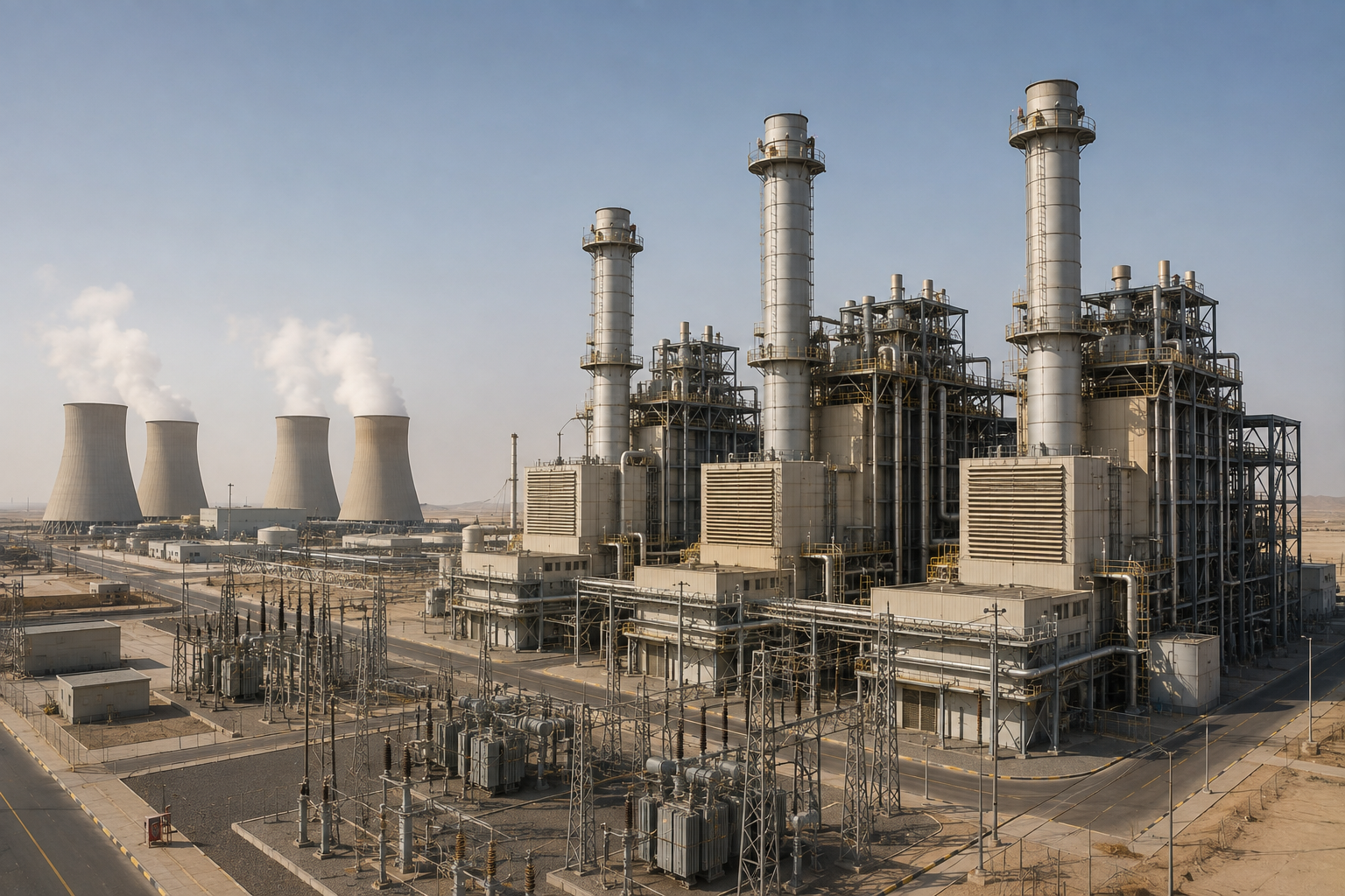 Power plant cooling towers