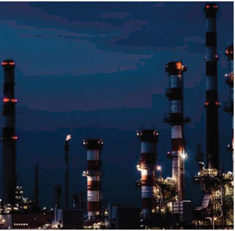 Refinery at night — placeholder image
